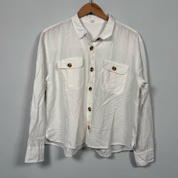 Maurices Tops - Maurices White Button Down Shirt, Size L, Great Condition